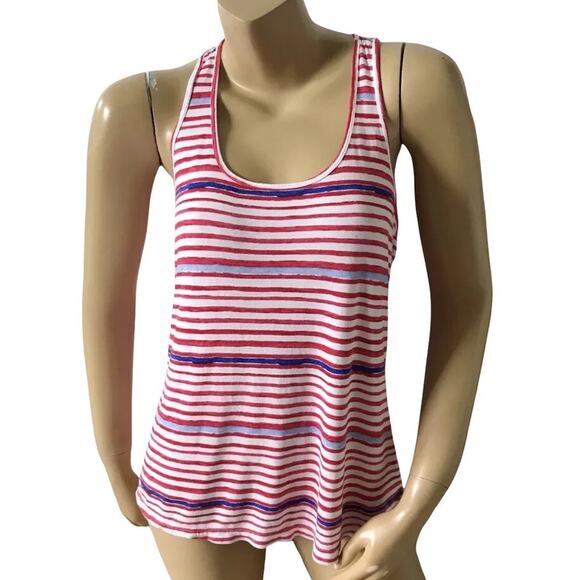 Old Navy Tops - OLD NAVY Womens Size Medium Striped Sleeveless 100% Rayon Tank Top Shirt